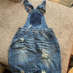 Denim jumper from Rue 21. Stretchy material. Size 14